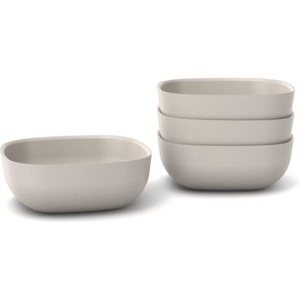 Ekobo Square Cereal Bowl - Set of 4 in Stone at Nordstrom