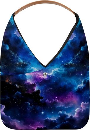 Generic Stars Nebula Reusable Lightweight Grocery Bags - Foldable Into Compact Pouch, Washable & Sturdy, Multipurpose for Shopping and Travel