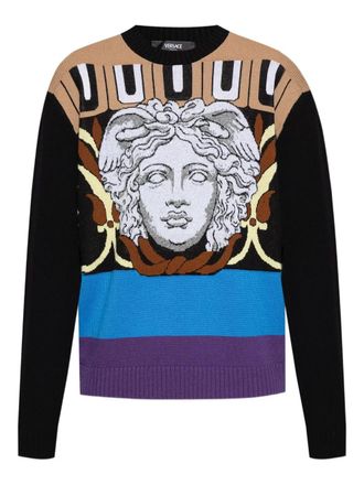 Versace Medusa Head wool sweater - men - Cotton/Wool - 56 - Black