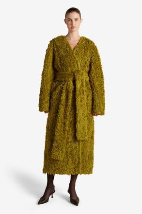 Marina Moscone Brushed Wool Coat Coat in Moss at Nordstrom, Size 0
