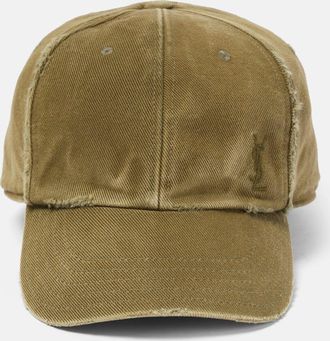 Saint Laurent Cassandre distressed baseball cap