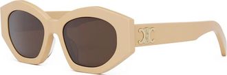 Celine Triomphe Zonnebril - Dames - Zonnebrillen - Beige - ONE Size - Accessoires