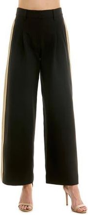Socialite Wide Leg Side Stripe Pants in Black Tan at Nordstrom Rack, Size X-Small