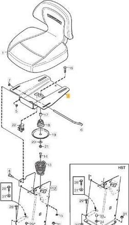 STIGA Sports Soporte Asiento Superior Original Stiga - 1134-5301-01