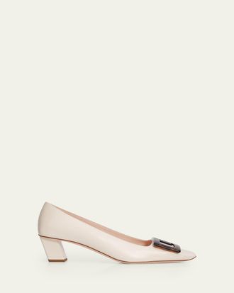 Roger Vivier 45mm Belle Vivier Turtle Leather Pumps