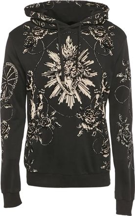 Dolce & Gabbana Felpa a fiori floccata - Nero