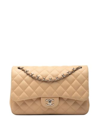 Chanel 2010-2011 Jumbo Classic Lambskin Double Flap shoulder bag - Brown
