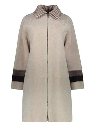 Lorena Antoniazzi shearling coat - Neutrals