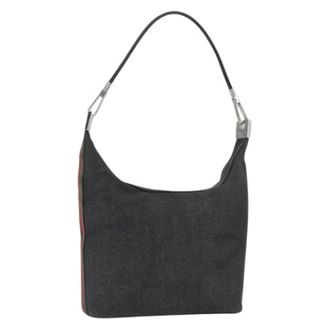 Gucci Pre-owned Shoulder Bags, female, Black, Size: ONE SIZE Pre-owned Vintage Canvas Shoulder Bag