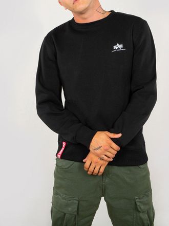 Alpha Industries Alpha industries Heren Basic Sweater Klein Logo in Zwart