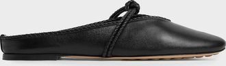 Bottega Veneta Lagoon Nappa Leather Knotted Mary Jane Ballerina Mules