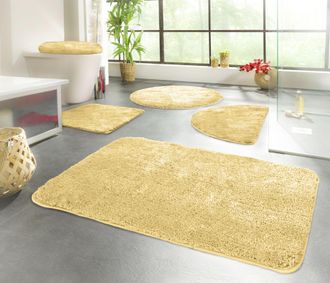 Kinzler Badematte »Chaozhou« Höhe 20 mm rutschhemmend beschichtet fussbodenheizungsgeeignet Badteppich, Uni Farben, weich, als rechteckig, rund & Set erhältli