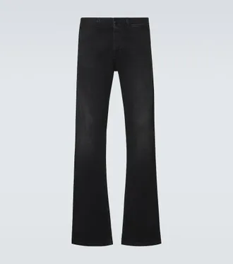 Gucci Web Stripe flared jeans
