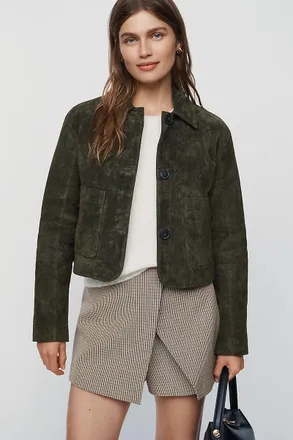 Blank NYC Real Suede Crop Jacket