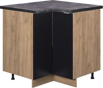 Vicco Armario De Esquina Fame-line, Rayas Negras, 80.5 Cm, Et Antracita