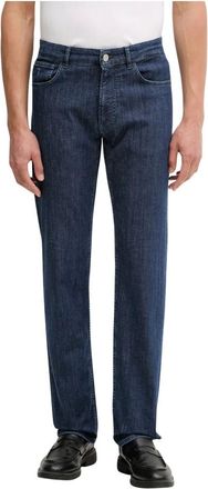Trussardi Heren, Jeans, Blauw, Maat: W33 Katoen