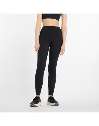 New Balance Rc - Leggings neri da 27 termo riflettenti a vita alta-Nero