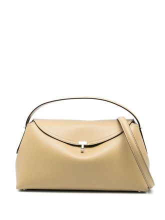 Toteme T-Lock leather handle bag - Green