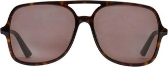 Chlo&eacute; Pilot Zonnebril - Dames - Zonnebrillen - Bruin - 57 MM - Accessoires