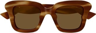 Bottega Veneta Butterfly Zonnebril - Dames - Zonnebrillen - Bruin - 48 MM - Accessoires