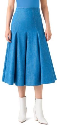 Akris Denim Godet Skirt at Nordstrom, Size 10