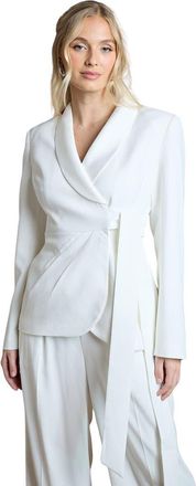 Coast Satin Collared Neck Bridal Blazer in Ivory at Nordstrom, Size 10