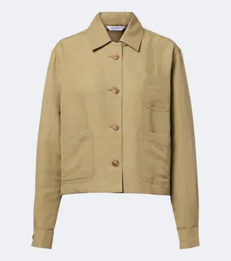 Max Mara Chaqueta de sarga de lino y seda