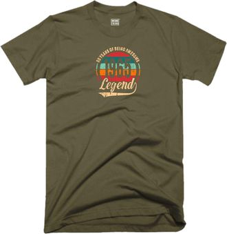Generic 60th Birthday T Shirt 60 Years of Being Awesome Legend Born in 1965 Vintage Funny Joke Gift Tee Top (UK, Alpha, 3XL, Regular, Regular, Military Green)