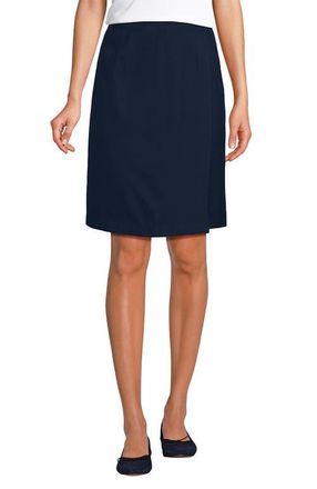 Lands End Solid A Line Tab Skort Top of Knee in Classic Navy at Nordstrom, Size 14