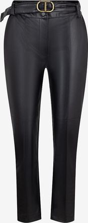 Twinset Slim-Fit-Hose aus Kunstleder mit hoher Taille