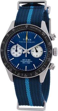 Timex Waterbury Heritage Chronograph Quartz Blue Dial Mens Watch TW2Y39000