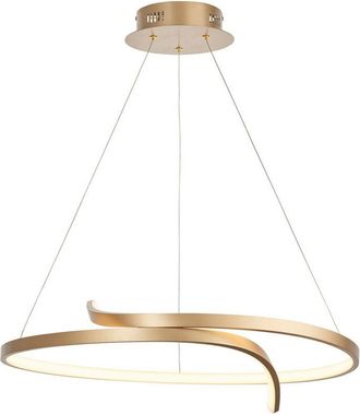Endon Lighting Rafe - LED Ceiling Pendant Matt Brushed Gold & White Silicone