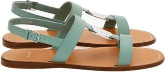 Ferragamo Vida Nappa Flat Sandals, Size 7 C