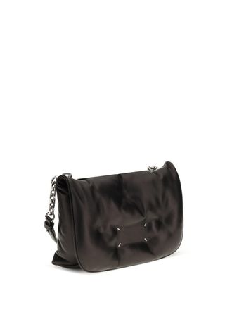 Maison Margiela Womens Glam Slam Flap Quilted Leather Mini Bag Black Lamb Ovis Aries Shoulder