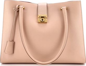 Ferragamo Gancio Lock Tote Leather Medium