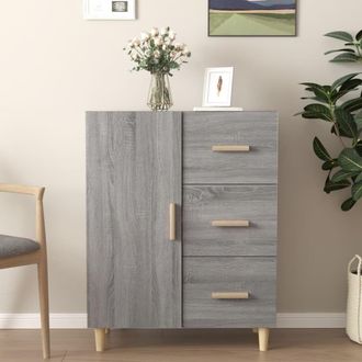 Berkfield Home Sideboard Grey Sonoma 69.5x34x90 cm Engineered Wood