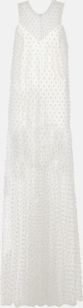 Norma Kamali Embellished mesh gown