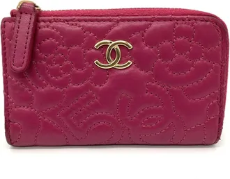 Chanel Pink Red Color Coin Purse/Coin Case (Pre-Owned)