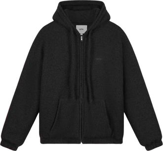 Arte Boiled Wool Hooded Jacket - Heren - Sweatshirts & Hoodies - Zwart - Maat: M Wol
