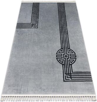 RugsX Rugsx - Alfombra Amour 53116d Gris - Geom&eacute;trico, L&iacute;neas Moderno, Elegante Grey 78x150 Cm