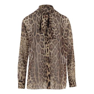 Dolce & Gabbana Dames, Blouses & Shirts, Veelkleurig, Maat: 3XL Zijde