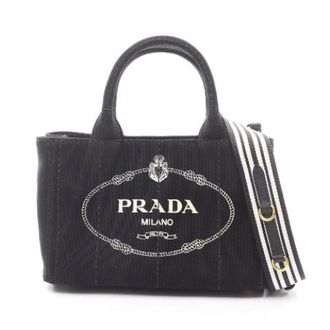 Prada Pre-owned Handbags, female, Black, Size: ONE SIZE Pre-owned Canapa Canvas 2way Tote Bag
