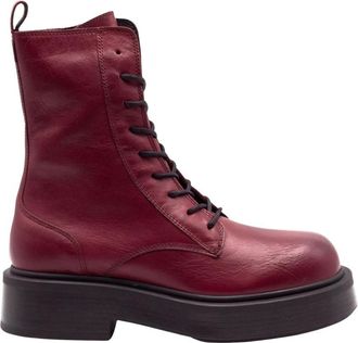 Vic Mati&eacute; Lace-up Boots - Dames - Veterlaarzen - Rood - 38 EU - Schoenen