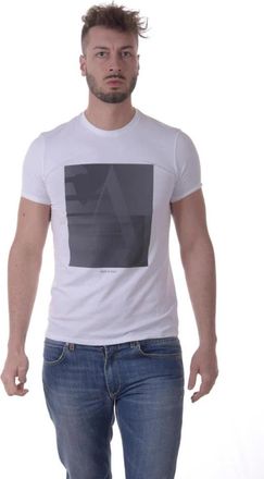 Armani Jeans Sweatshirts - Heren - T-shirts - Wit - S - Katoen - Tops