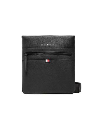Tommy Jeans Mens Essential PU Crossover Messenger Bag - Black - One Size