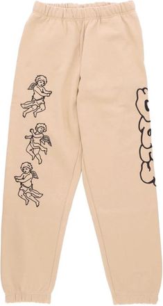 Obey Cherubs Fleece Trainingsbroeken met zakken - Heren - Sweatpants - Beige - XL - Katoen - Broeken