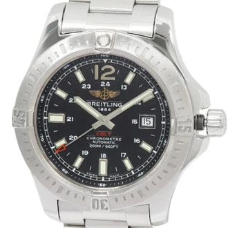Breitling Pre-owned Colt Roestvrij staal A17388 - Heren - Pre-owned - Zwart - Maat: ONE Size