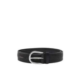Orciani Belts, male, Black, Size: 100 CM Bull Soft Leather Belt