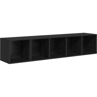 vidaXL Vidaxl - Juego De Muebles De Tv 2 Pcs Roble Negro 37 X 37 X 142.5 Cm