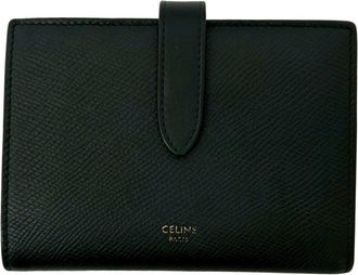 Celine Black Leather Wallet (Bi-Fold) (Pre-Owned)